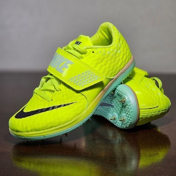 Nike High Jump HJ Elite Track Spikes Shoes Volt Mint Black Women's 6.5 DR992-700 - Picture 15 of 16